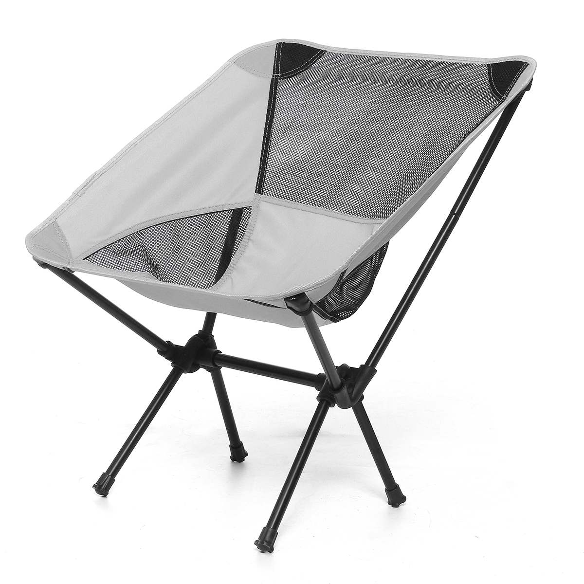 Ultralight Portable Detachable Chair Load 150kg Lightweight Chair Folding Seat Beach Picnic Fishing Camping BBQ Garden Hiking: Grey