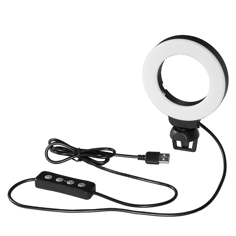 Vijim CL06 4 ''/10Cm 3200K-6500K Led Ring Licht Met Clip Vullen Licht Voor ipad/Laptop Online Vergadering Conferentie Licht: Default Title