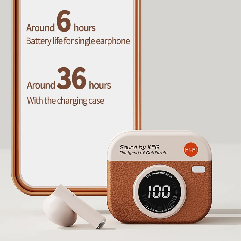 Xiaomi TWS Drahtlose Kopfhörer Bluetooth 5.4 Klassischer Stil HiFi-Stereo-Ohrhörer LED-Anzeige-Kopfhörer für Männer Frauen 2025,
