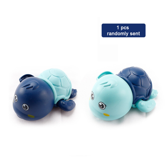 Zabawki do kąpieli dla niemowląt dla dzieci nowy do kąpieli dla dzieci kąpielisko zabawki śliczne żaby w zegarku do kąpieli zabawki Brinquedos Infantil игрушки для детей: blue turtle random