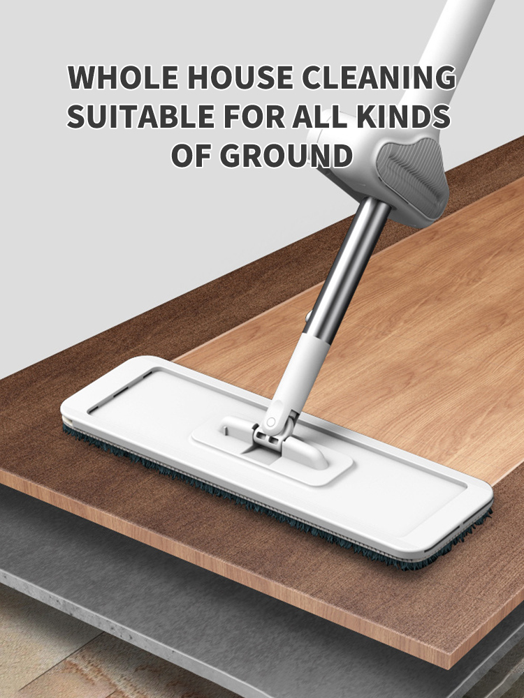 Handsfree Flatbed Mop Huishoudelijke Luie Vloer Mop Tool Grote Reiniging Vloer Mop Waterabsorberende Mop Droog En Nat Dual-Purpose: green