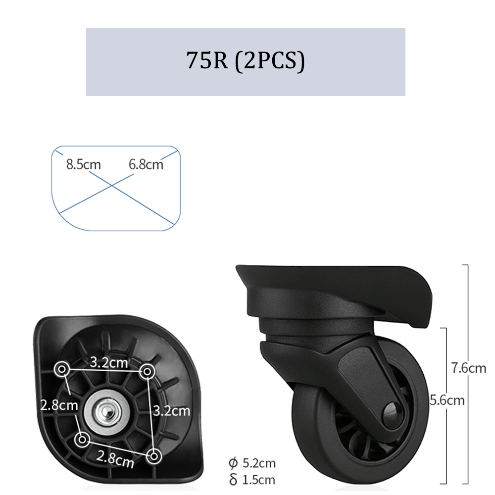 Suitable For Samsonite Suitcase Wheel Replacement Trolley Case Pulley Suitcase Casters Durable Password Box Wheel Repair Parts: Gold