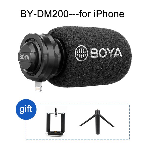 BOYA BY DM100 DM200 A7H, micrófono de condensador Digital para iPhone, Huawei, Samsung, iPad, iPod, tipo C, teléfonos Android, 3,5mm: BY-DM200