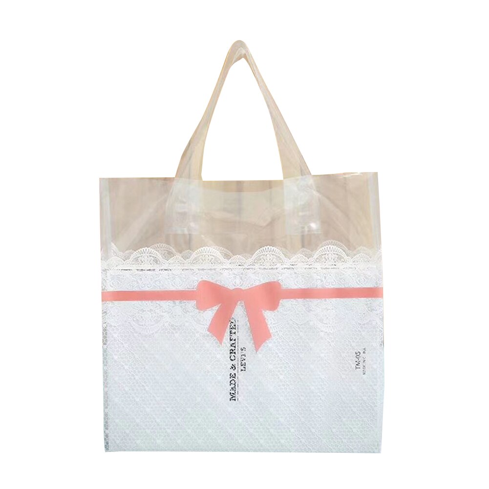 50pcs/lot Colorful Plastic Shopping Bags With Handle Boutique Clothes Packaging Bag Plastic Handbags