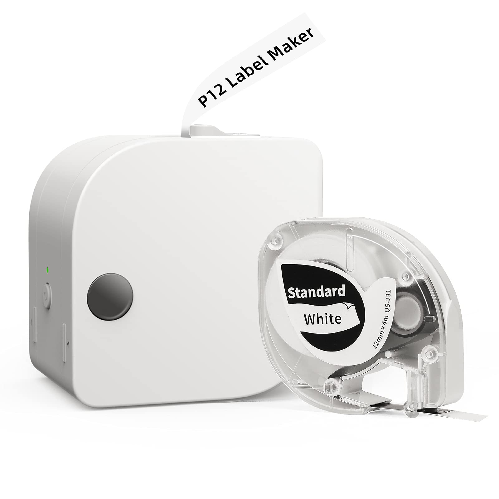 P12 Mini Label Maker Machine with Tape Thermal Label Printer for Home Office Business Wireless Label Machine for iOS &amp; Android: White Set