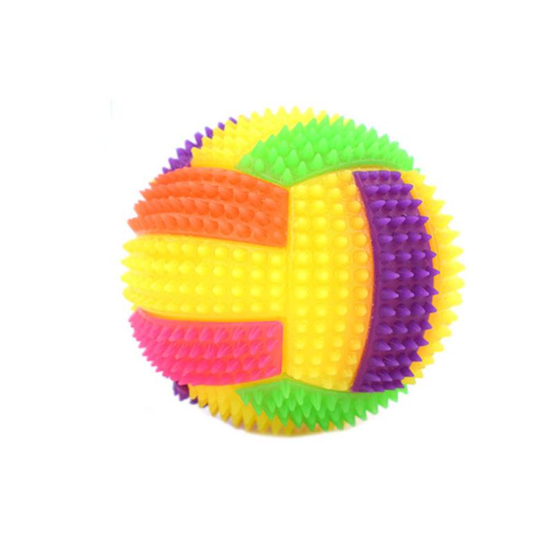 1 st självlysande boll hundleksak mjukt gummi sällskapsdjur hund tugga elastisk boll leksak led boll valp liten stor hund pipande interaktiv leksak