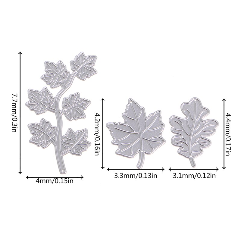 Maple Leaf Cutting Dies Stencils Scrapbook Album Embossing Card DIY Craft Decor N1HA