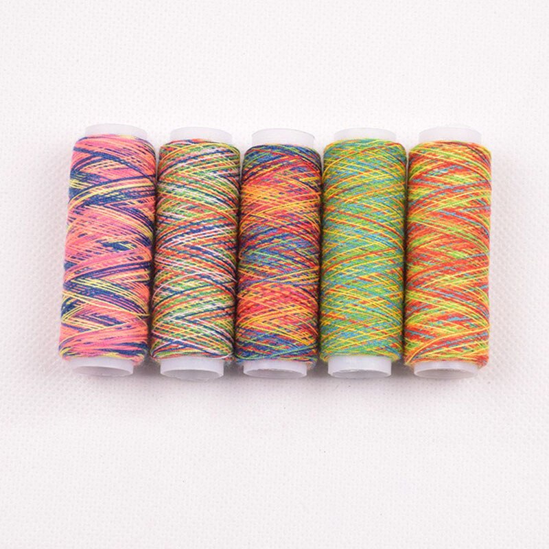 5PCS Sewing Machine Threads Overlocking String Polyester Colorful All Purpose
