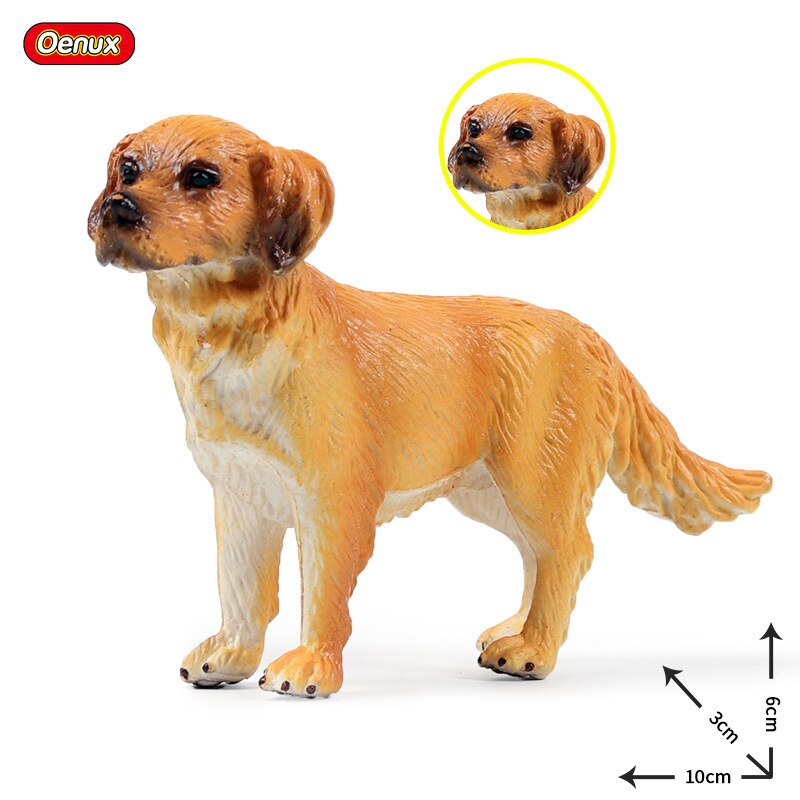 Miniatuur Simulatie Hond Model Golden Retriever Schnauzer Shiba Inu Herder Action Figure Collectible Educatief Speelgoed