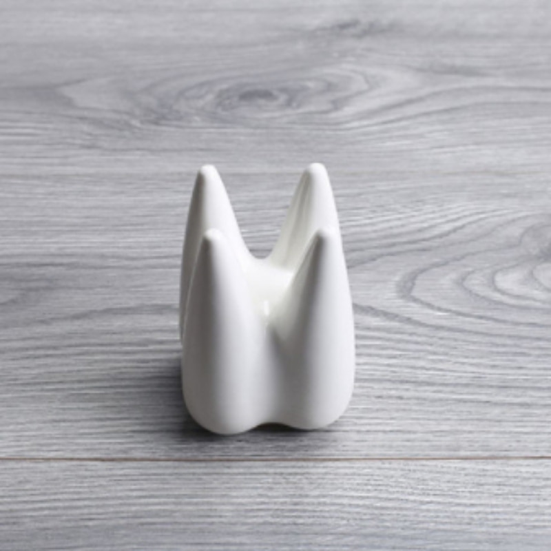 Teeth Shape Ceramic Flowerpot Innovation Modern White Ceramic Succulent Flower Pot Home Decoration