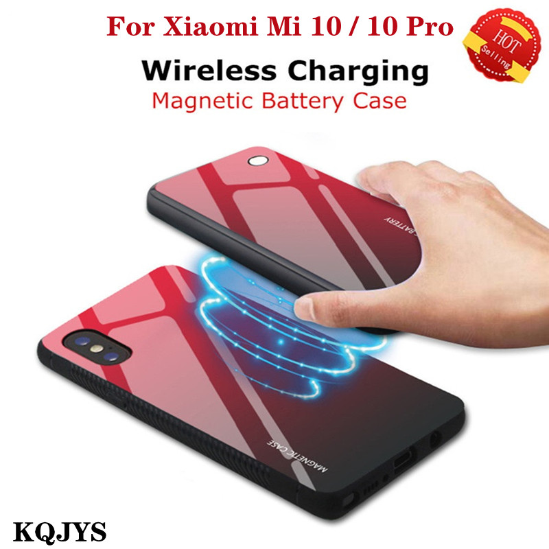 Kqjys Draadloze Magnetische Batterij Case Voor Xiaomi Mi 10 Pro Power Bank Smart Opladen Cover Voor Xiaomi Mi 10 Batterij charger Cases