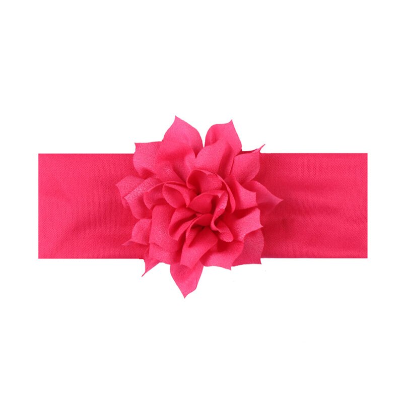 Schattige Baby Meisje Hoofdbanden Leuke Bloem Haarband Baby Tulband Elastische Baby Haaraccessoires Haarband: style 1 rose red
