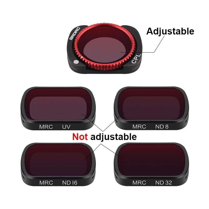 til dji lomme 2 nd 4 8 16 32 filter uv cpl naturlige nattfiltre til lomme 2 nøytrale tetthetsfiltre gimbal kamera tilbehør: Justerbart cpl sett