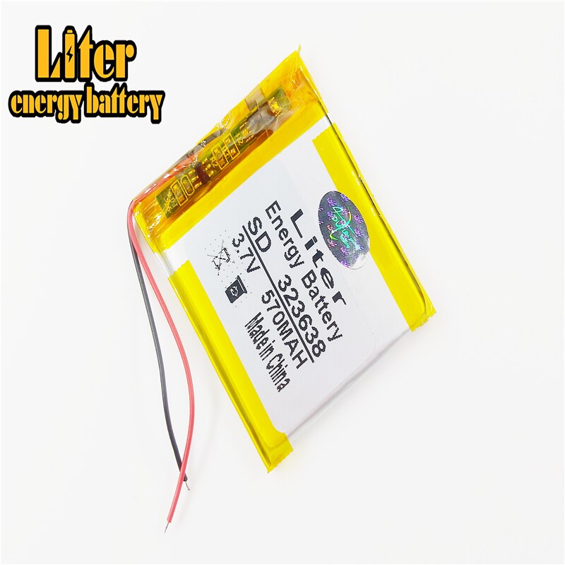 Batería de polímero de litio de tamaño 323638, 3,7 V, 570mah, con placa de protección, producto Digital, la mejor