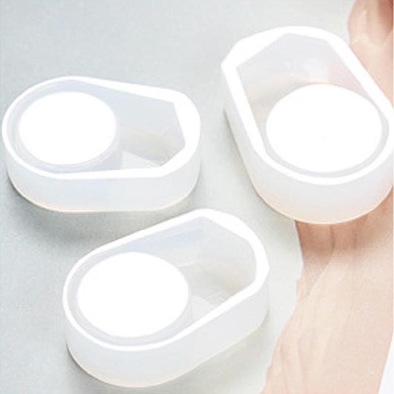 Anel Fazer Jóias Molde de Silicone Transparente Secas Flor Resina Artesanato Decorativo DIY Anel Fazendo Resina Epóxi Molde de Silicone