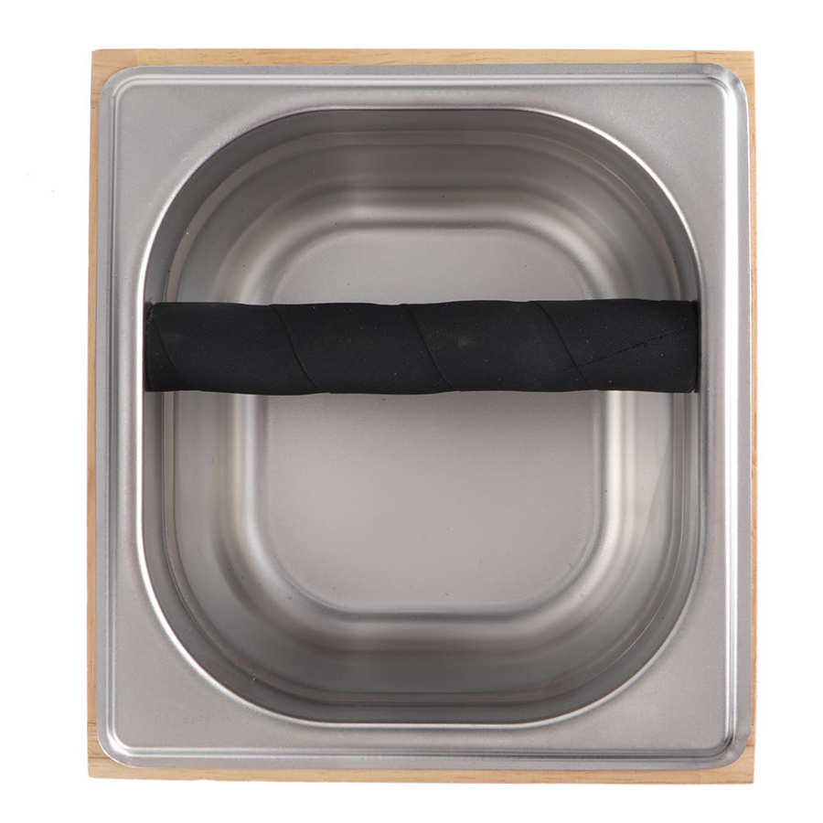 Stainless Steel Coffee Ground Bucket Knock Bar Coffee Knock Container Home for Coffee Shop Coffee Bar Bar