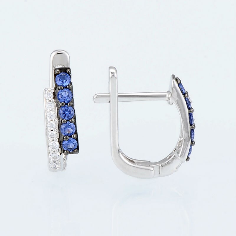 Santuzza Zilveren Oorbellen Voor Vrouwen 925 Sterling Zilveren Oorbellen Zilveren 925 Met Stenen Zirconia Brincos Sieraden