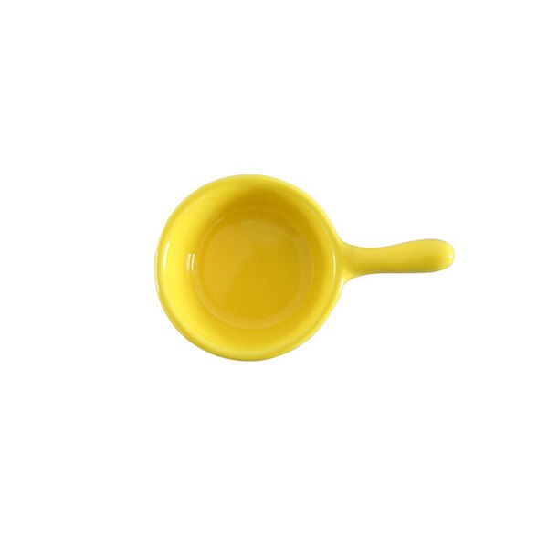 1pc keramikk saus retter assortert krydder sukker salat tomatpuré kjøkken klips bolle dip lite håndtak krydder fat: Gul