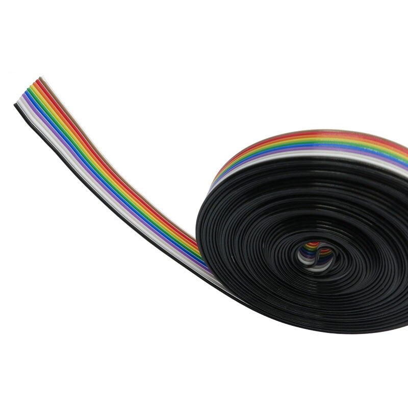 1 Meter 5M 1.27mm 10P 20P 40P DuPont Cable Rainbow Flat Line Support Wire Soldered Connector 20 Way pin For Arduino PCB Diy Kit