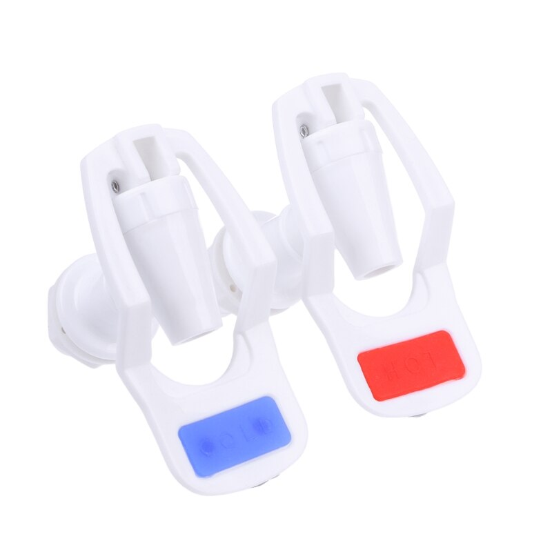 2 Pcs Water Dispenser Replacement Push Type White Plastic Tap Faucet