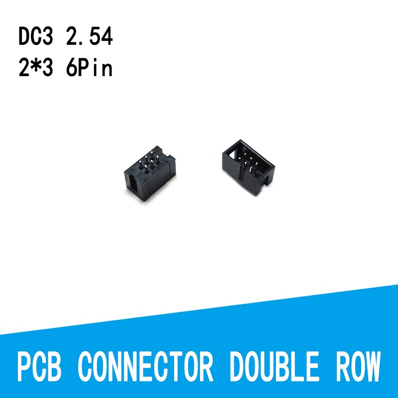 10Pcs DIP 6/10/20/26/34/40 PIN 2.54MM Pitch MALE SOCKET Straight Idc Box Headers PCB CONNECTOR DOUBLE ROW 10P/20P/40P DC3 HEADER: 2X3 6PIN