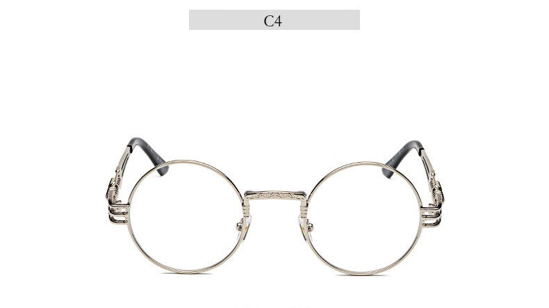Vintage Retro Steampunk Zonnebril Bril Mannen Vrouwen Gothic Hippie Ronde Bril Uv Bescherming Bril