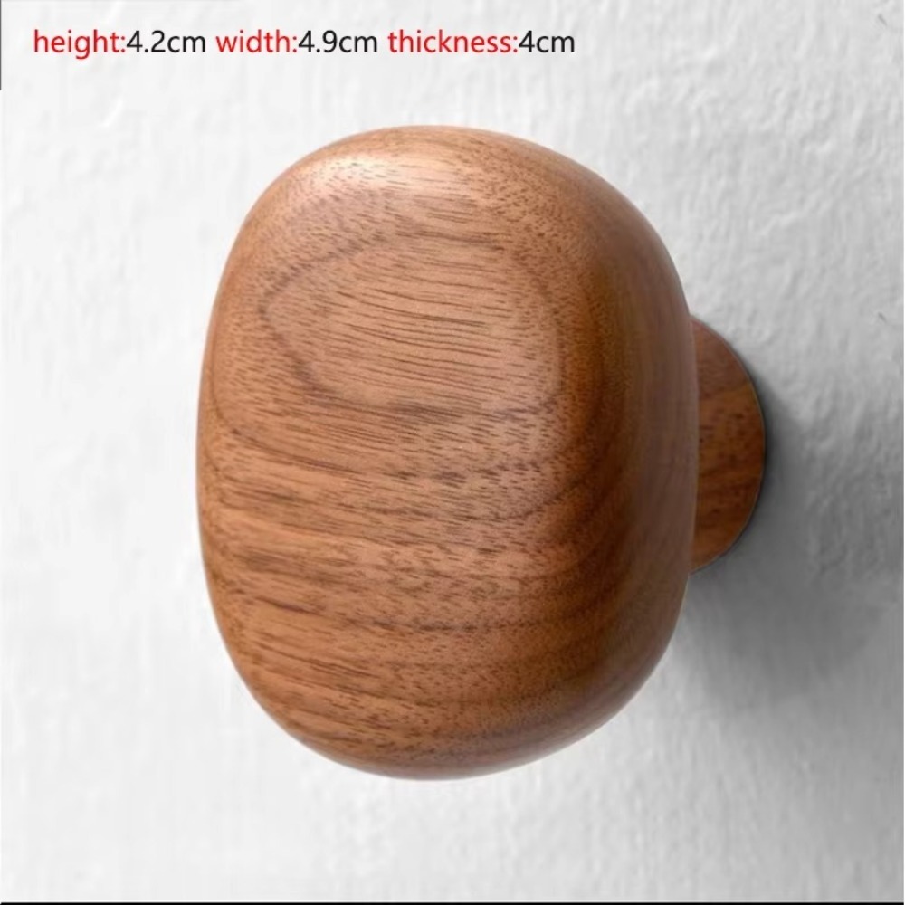Kiezelvormige wandgemonteerde kapstok sleutel hoed sjaal handtas natuurlijk hout kleerhanger decoratieve badkamerrek opslaghanger: Light Grey