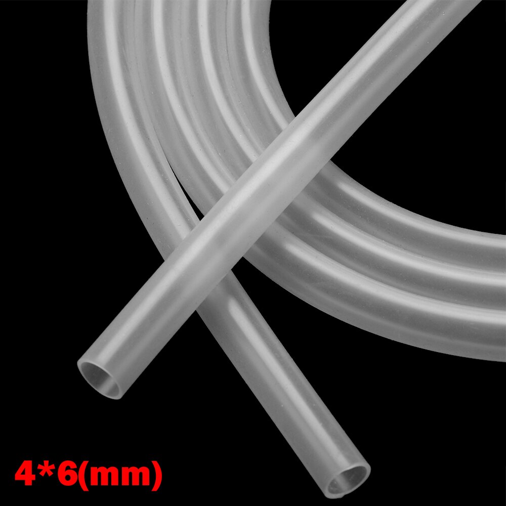 2 meter klar plastslange rør brændstof fleksibel pvc rør vand bil akvarier luft varme silikone rør krympeslange forbindelse reparation: 4 x 6mm