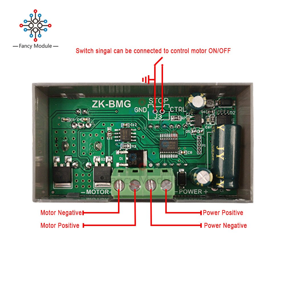 diymore DC 9-60V 12A 500W DC Motor Speed Controller LED Digital Display PWM Adjustable Encoder DC Motor Governor