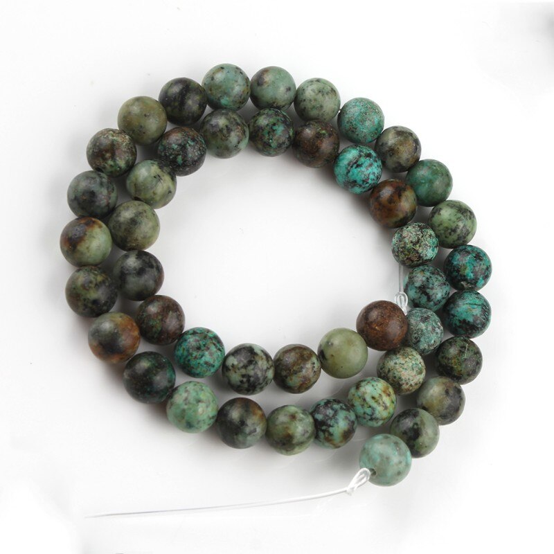 Natursten afrikanske turkisperler runde løse perler til smykker, der fremstiller armbånd halskæde 4/6/8/10mm 15 tommer diy smykker