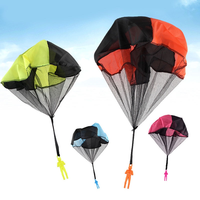 2 Stuks Hand Gooi Soldaat Parachute Speelgoed Indoor Outdoor Games Voor Kinderen Mini Soldaat Parachute Fun Sport Educatief Speelgoed jongen