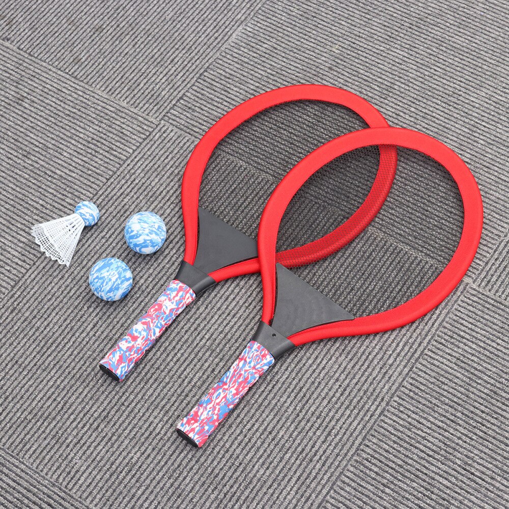 1 Pair Children's Tennis Racket Kids Palying Badminton Oval Rackets Game Props for Kindergarten Primary School Outdoor Sports (