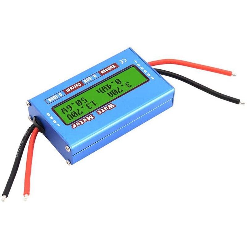 Hm Power Meter Digitale Monitor Lcd Power Meter 60V / 100A Dc Ampèremeter Solar Power Analyzer Model Power Meter