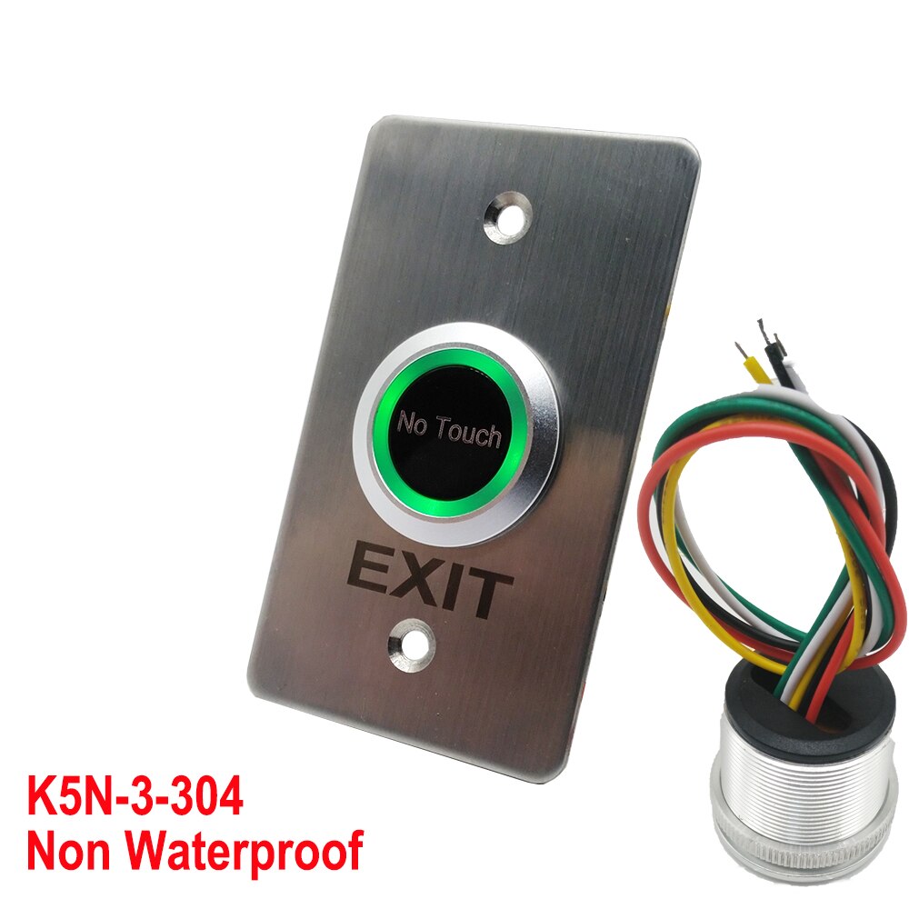 IR Touchless Door Release Switch Contactless No Touch Infrared Exit Button: K5N-3-304 86x50x27mm