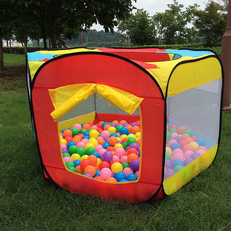 Tragbare Spielen freundlicher Zelt freundlicher drinnen draussen Ozean Ball Schwimmbad Klapp Cubby Spielzeug Burg Enfant Zimmer Haus Für freundlicher