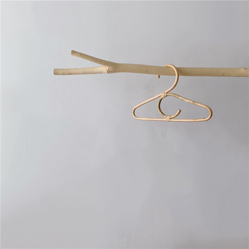 Rattan Wand Haken Kleidung Hut Hängen Haken Häkeln Nordic Vintage Tuch Halter Organizer Kleiderbügel Decor für Home Hotel Wohnheim Dekor: Rattan Hanger