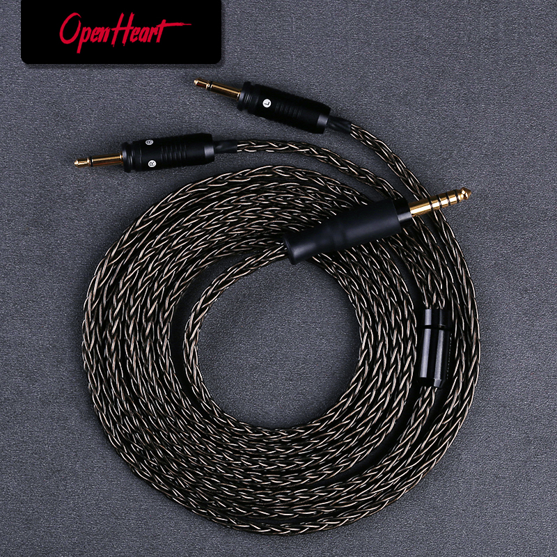 Cable de auriculares OPENHEART de 16 núcleos para Focal Celestee/Clear/Elear/Elex/Elegia XLR 4,4mm 2m 3m Cable equilibrado mejorado placa plateada