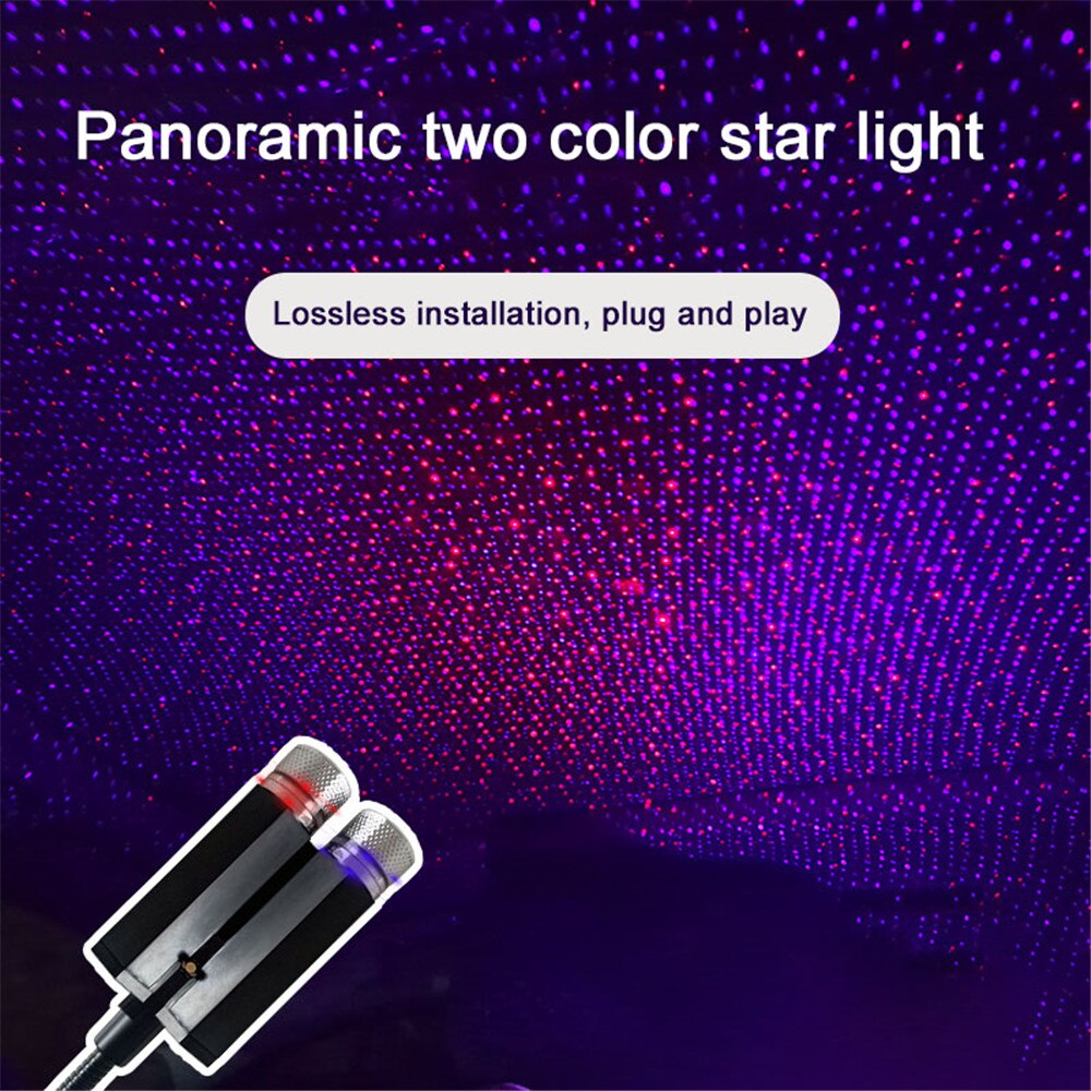 Kebidumei Mini USB decorazione lampada da notte auto tetto stella luce interni Mini LED Star ry atmosfera luci del proiettore ambientale