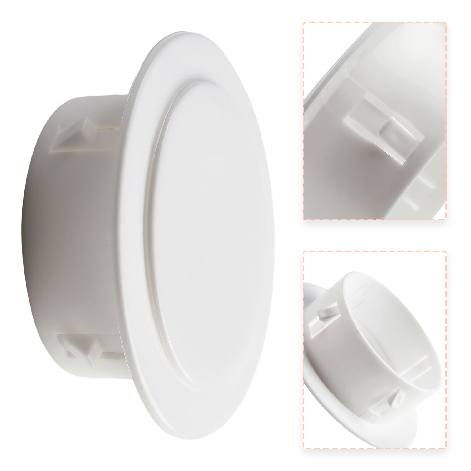Cubierta decorativa para orificio de pared de 40 a 100mm, rejillas protectoras, tapa decorativa, enchufe de plástico para aire acondicionado