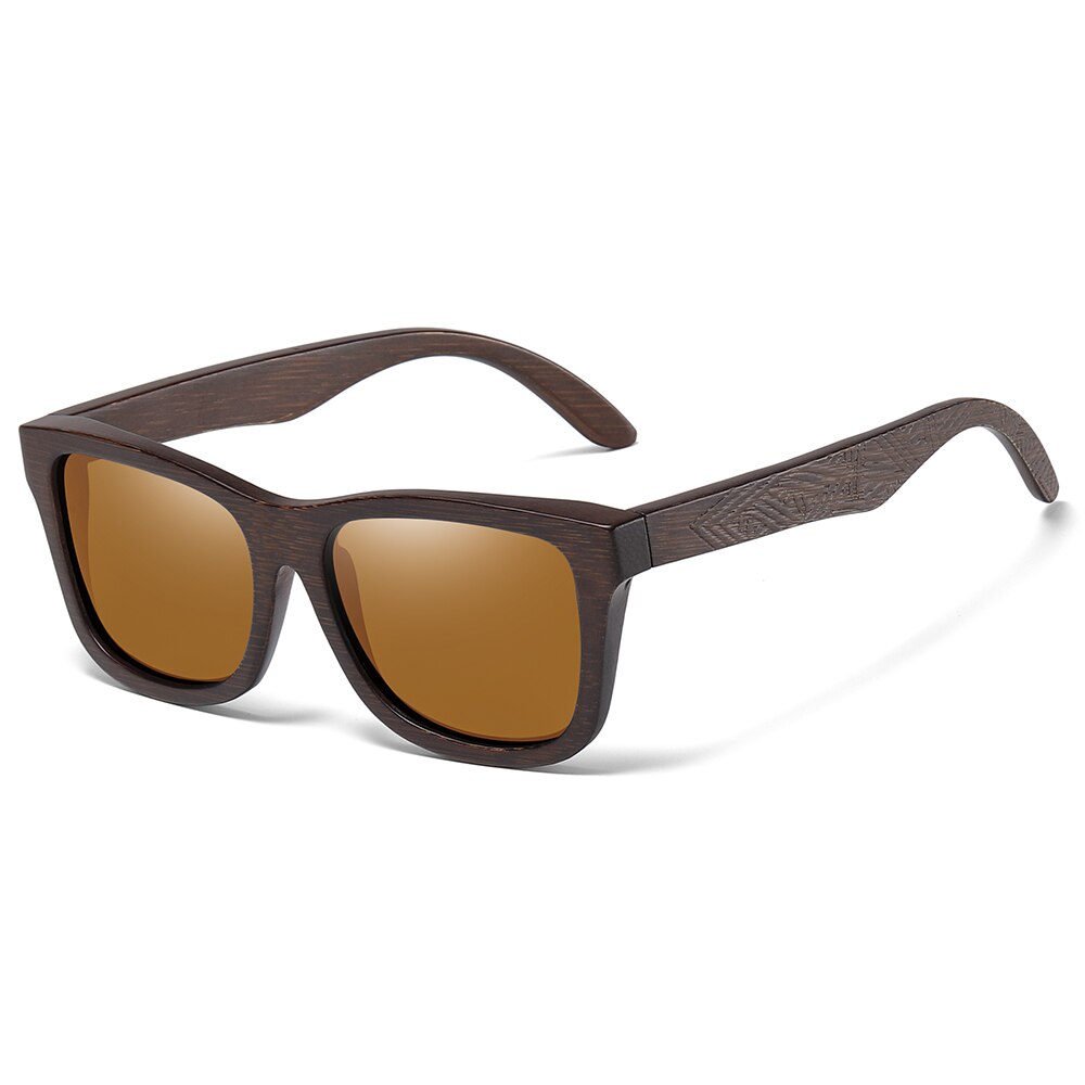 GM Sonnenbrille aus natürlichem Bambusholz, handgefertigt, polarisierte Brille, Spiegelbeschichtung, Gläser, Brillen mit Geschenkbox: verrotten