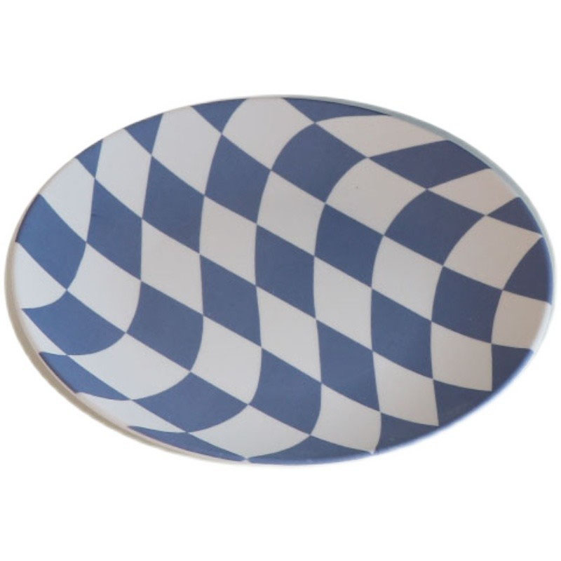 Nordic home decoration simple bamboo fiber plate degradable plate fruit plate dessert plate cold plate