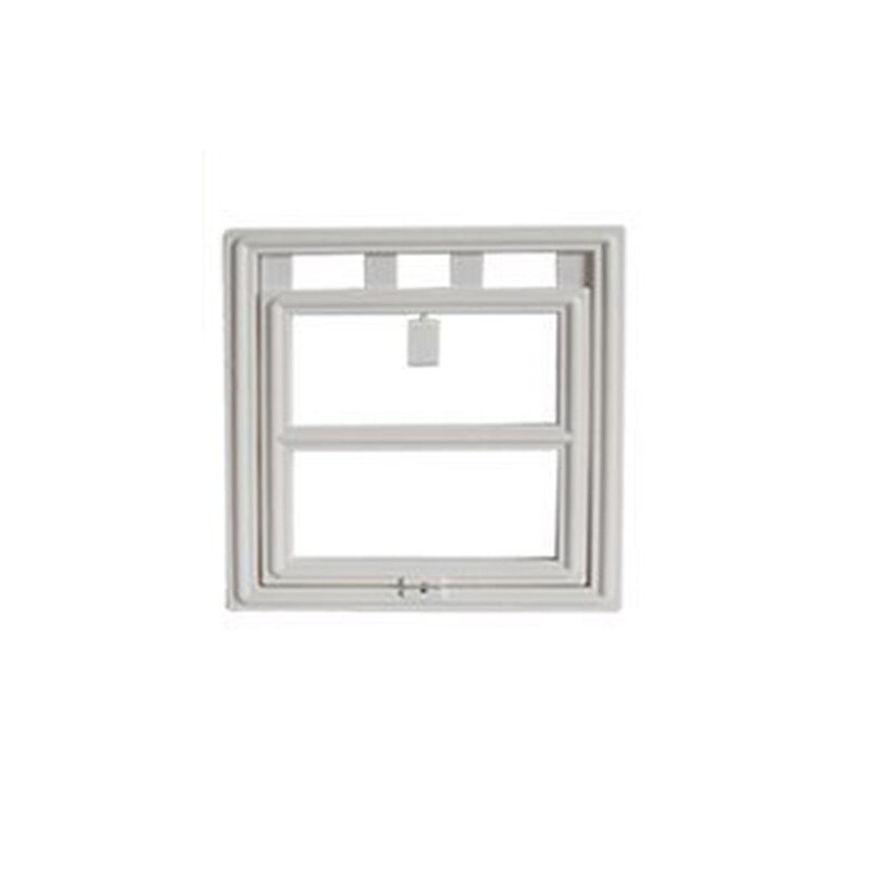 Puerta de plástico con cierre magnético para mascotas, para perros y gatos, puerta para mascotas con orificio para puertas de seguridad para perros pequeños, medianos y grandes: White D