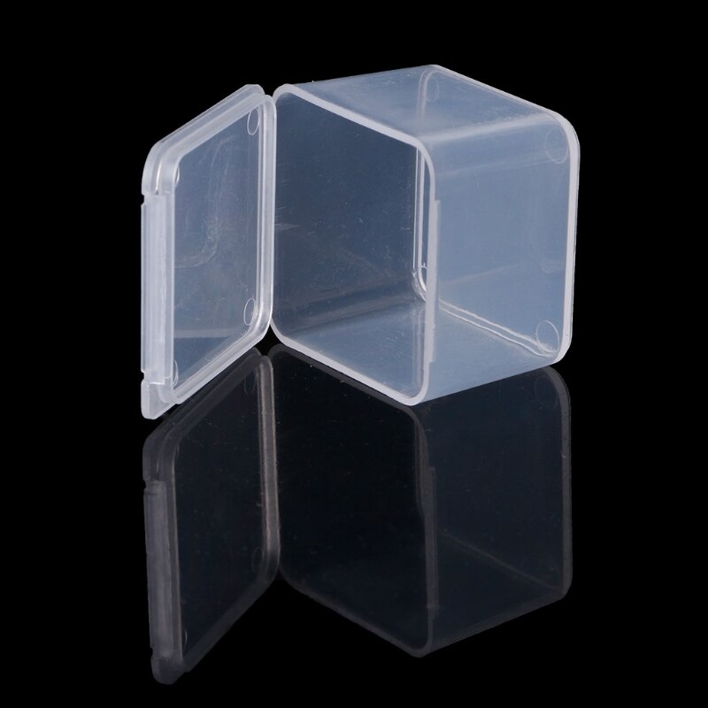 Plastic Vierkante Clear Plastic Containers Sieraden Kralen Storage Ring Case Ketting Organisator Sieraden Opbergdozen