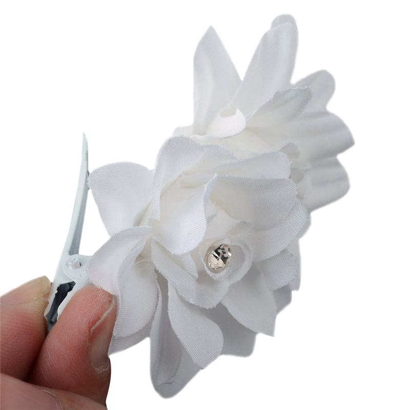 Pinza para el pelo con flor de cristal para mujer, pasador nupcial, accesorios para el cabello, pinza para el pelo de boda, herramienta de peinado, horquilla, 1 ud.
