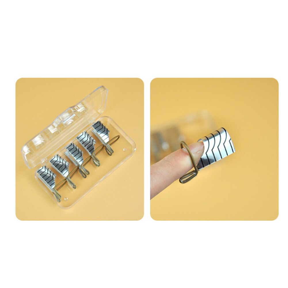 5pcs nail guide shapes UV Gel Acrylic Manicure Pedicure Nail Art Extensions Adjustable Ring Template Reusable Molds