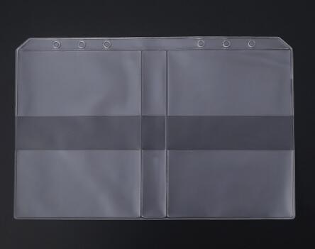 Clear PVC Business Card Storage Bag Filing Products Holder Binder Folder Cover: A5