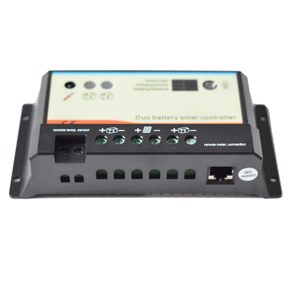 10A 20A Dual Battery Solar Panel Controller 12V 24V Dual Battery Charger Controller Caming Car RV Boat Solar Charging System