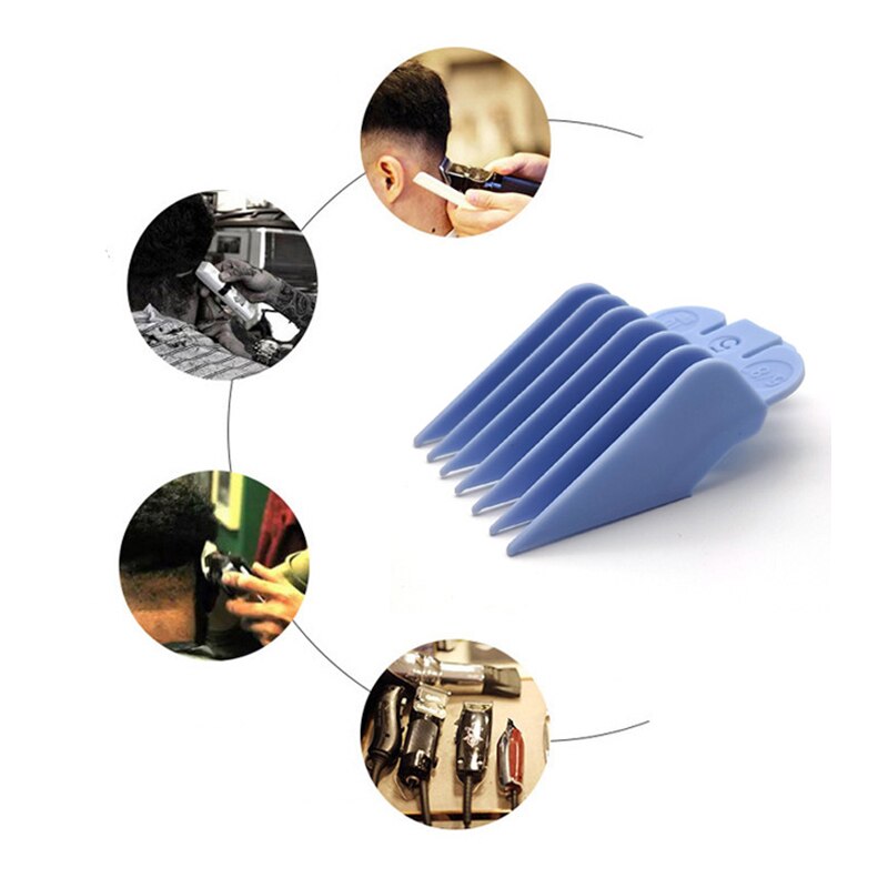 Hair Clipper Guards Guides 8 Color Coded Cutting Guides,for All Wahl Clippers(with Box)