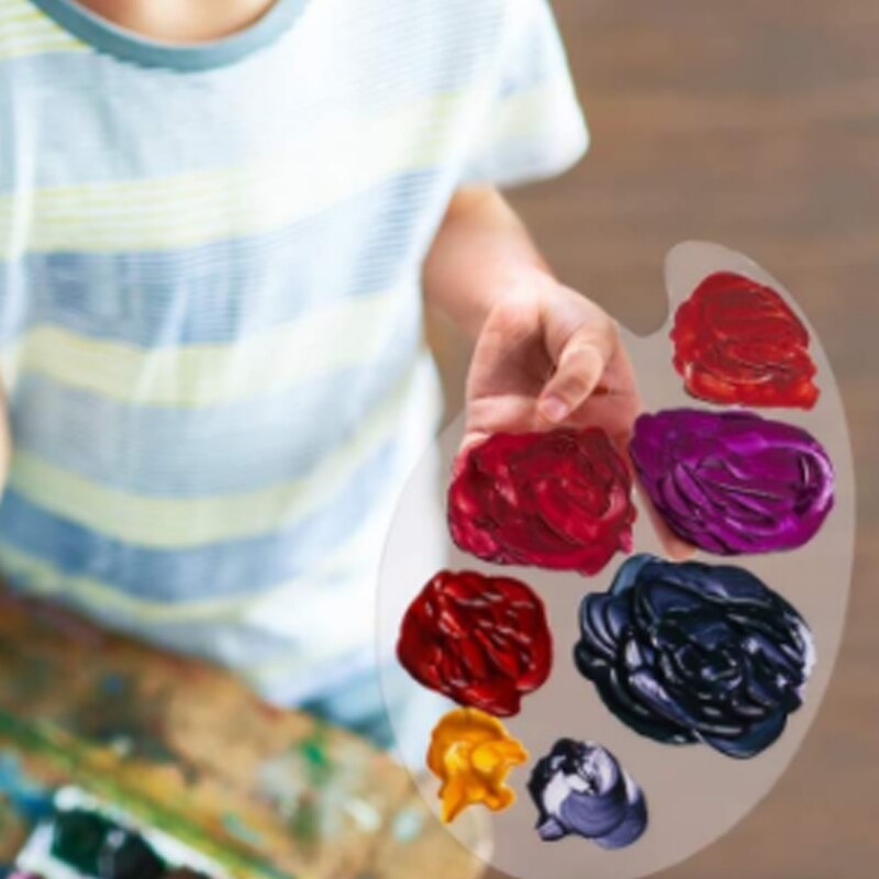 3Pcs Acrylic Paint Palette Clear Art Palette Paint Palette for DIY Craft Art Painting Plate