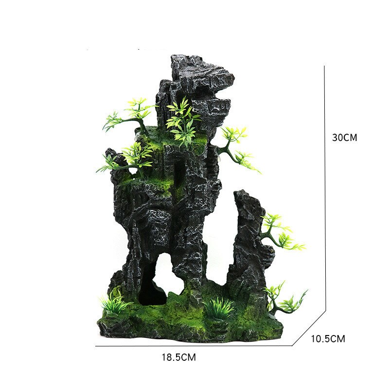 Super Large Aquarium Rockery Decoration Fish Tank Landscaping Artificial Resin Ornament Decor Aquascape Background Accessories: 5